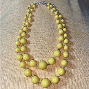 Yellow beaded necklace